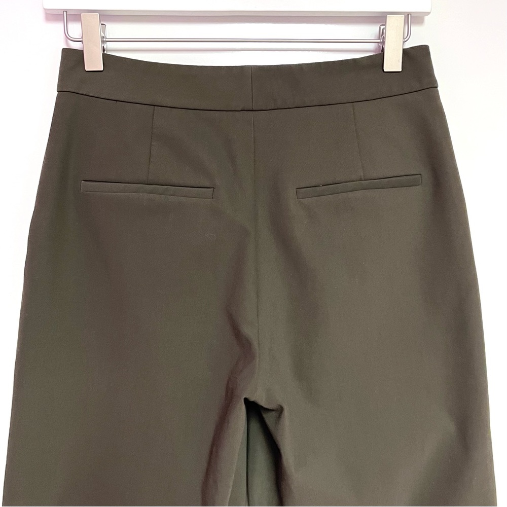 MM LAFLEUR The Anderson Wide Leg Pant Olive Green Cropped Minimalist Office - Picture 11 of 15